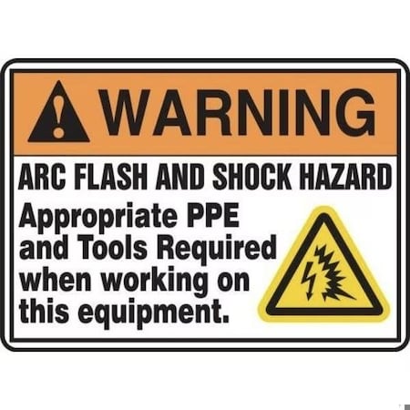 Accuform ANSI WARNING SAFETY SIGN ARC FLASH MELC359XP MELC359XP